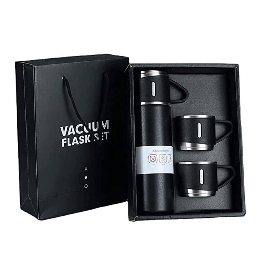 PREFFERS Flask with 3 Cups, Hot and Cold Bottle