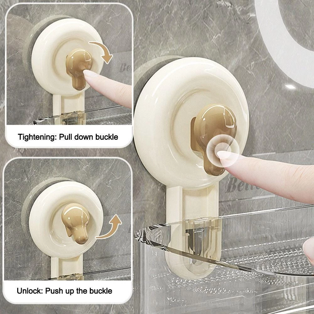 Preffers® Multi-Purpose Transparent Suction Cup Storage Shelf