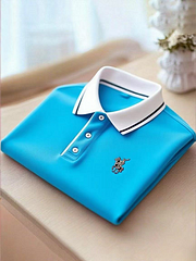 Men’s Business Casual Button Short Sleeve Shirt with Mixed Print Design - Image 6