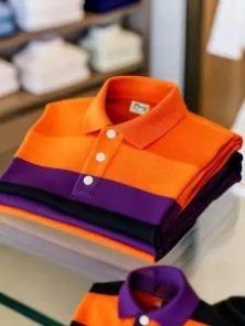 Basic Color Stripe Logo Print Men's Button-Down Shirt Big & Tall