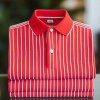 Men’s Classic Business Short Sleeve Shirt Polyester Striped Loose Fit