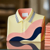 Men's Classic Business Irregular Contrast Button Short Sleeve  Shirt
