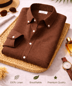 Brown Premium Linen Shirt