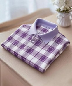 Men's Business Casual Plaid Button Short Sleeve Shirt