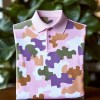 Men's Classic Business Logo Button Short Sleeve Shirt