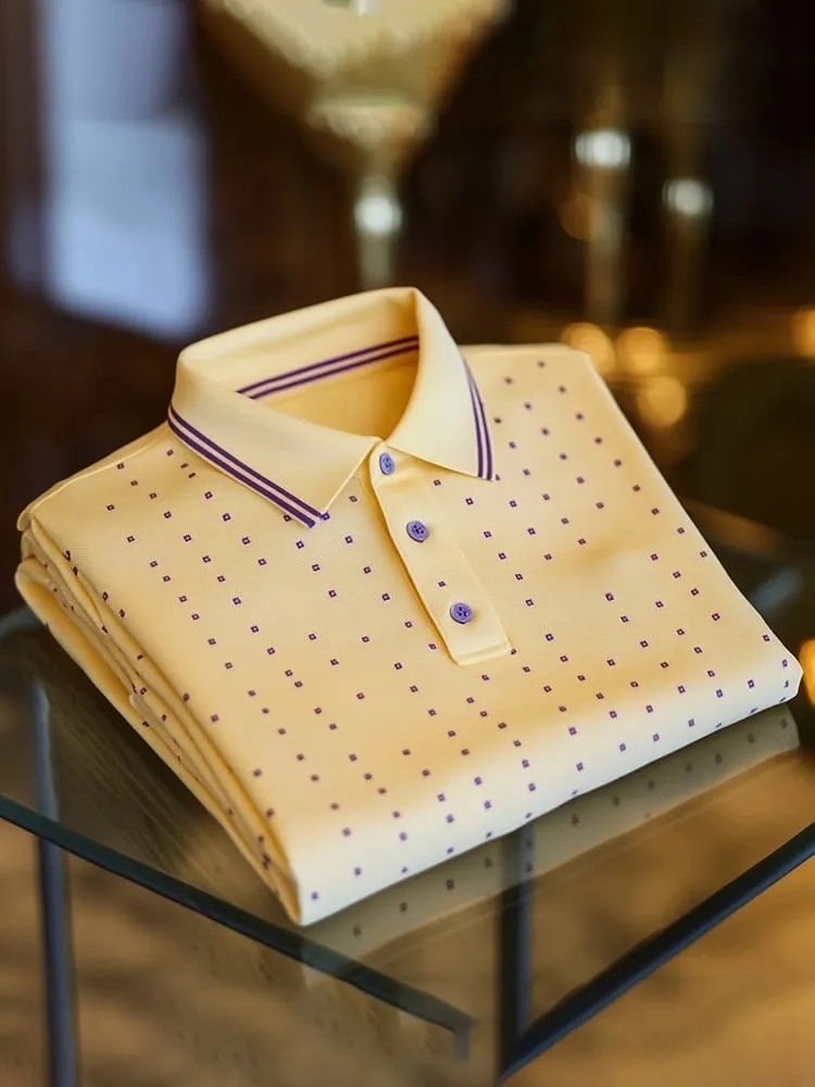 Men’s Classic Business Logo Button Short Sleeve